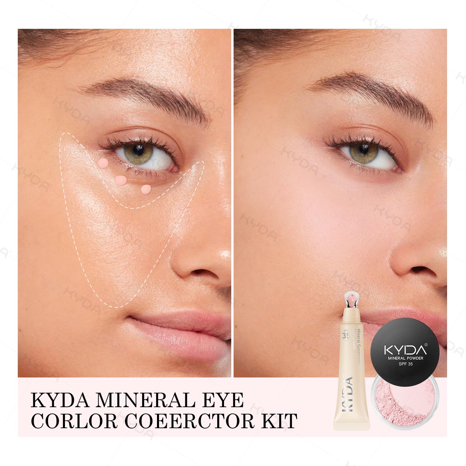 Kyda mineral setting powder for under eye area