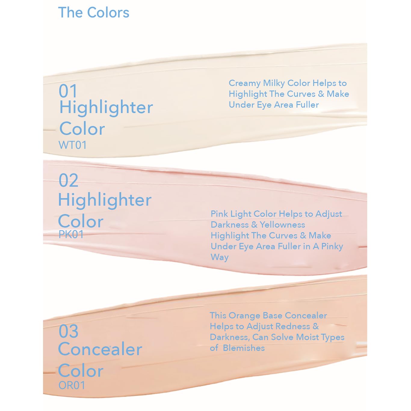 ChongTai moisturizing facial highlighter tube packaging
