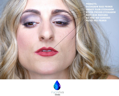 Professional makeup look using Pure Ziva eye base