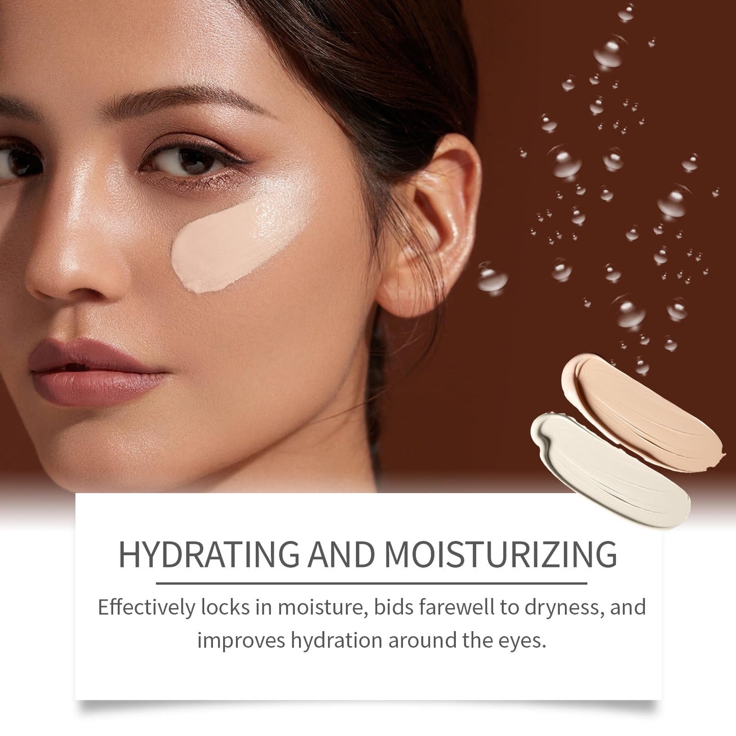 Drmtlgy SPF 41 eye corrector set against skincare background