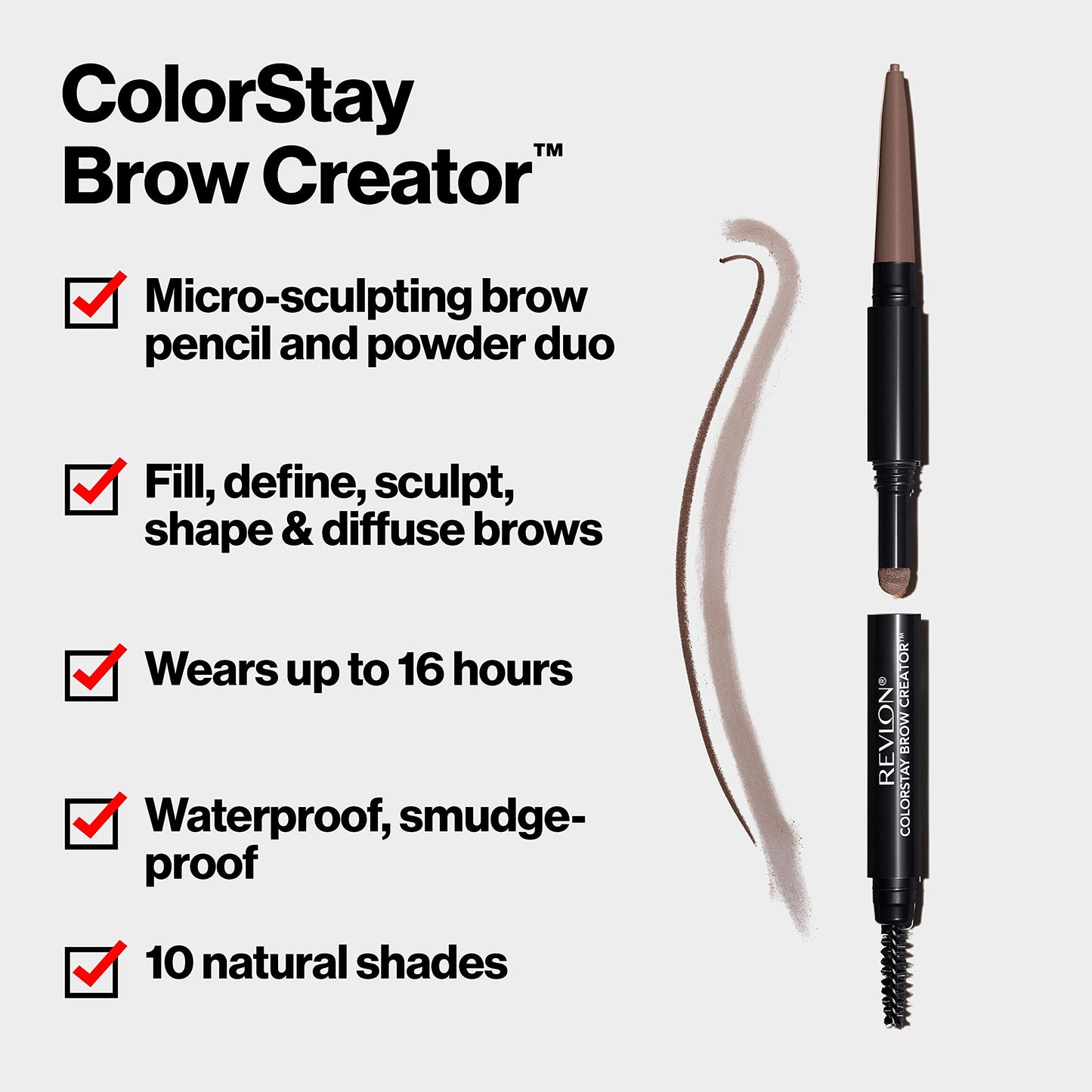 Waterproof eyebrow pencil filling powder applicator display