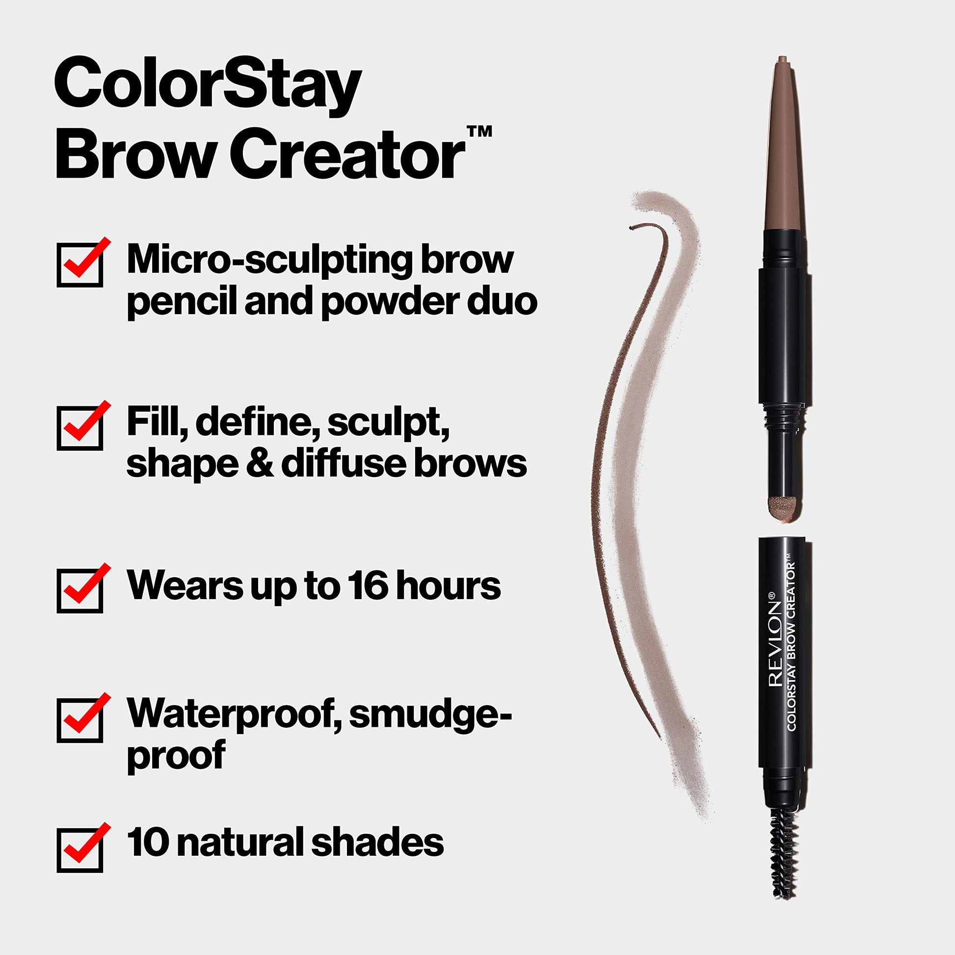 Waterproof eyebrow pencil filling powder applicator display