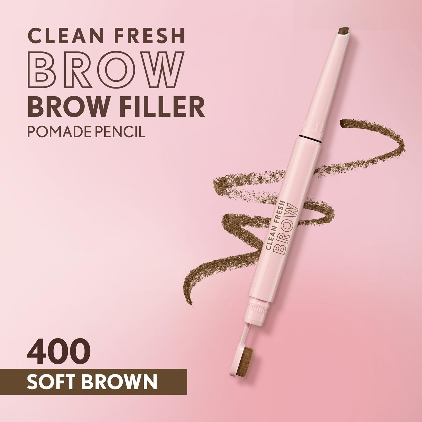 Covergirl triangular tip eyebrow pencil in pink tube with spoolie