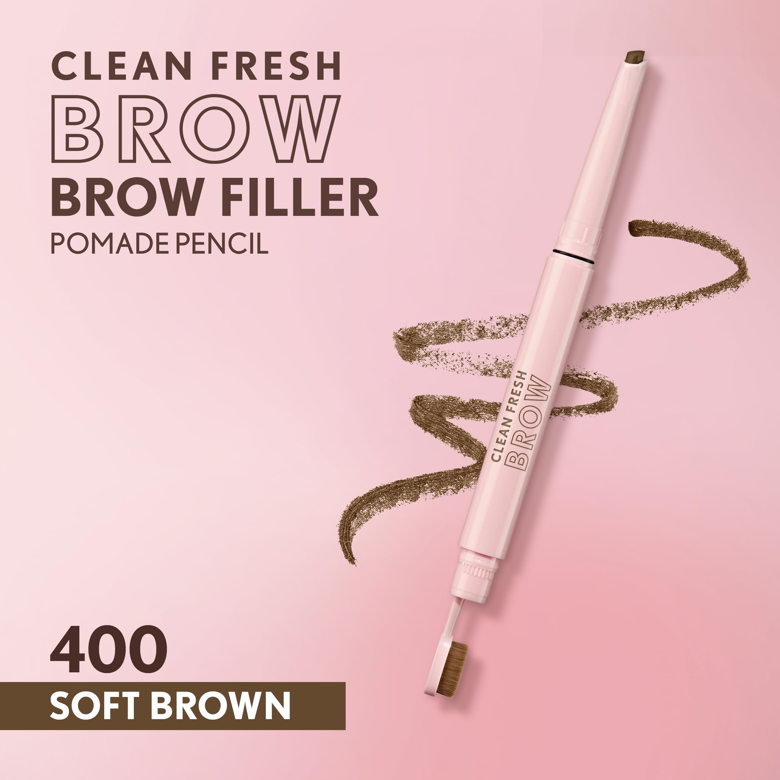 Covergirl triangular tip eyebrow pencil in pink tube with spoolie