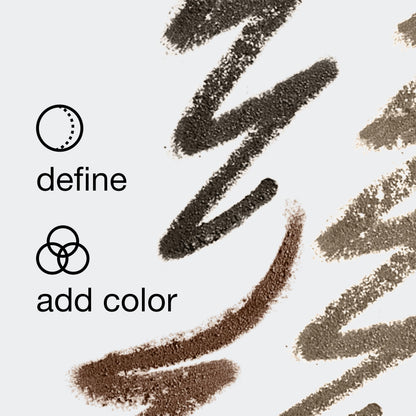 Dual-ended Clinique beauty product for natural brow definition and grooming.