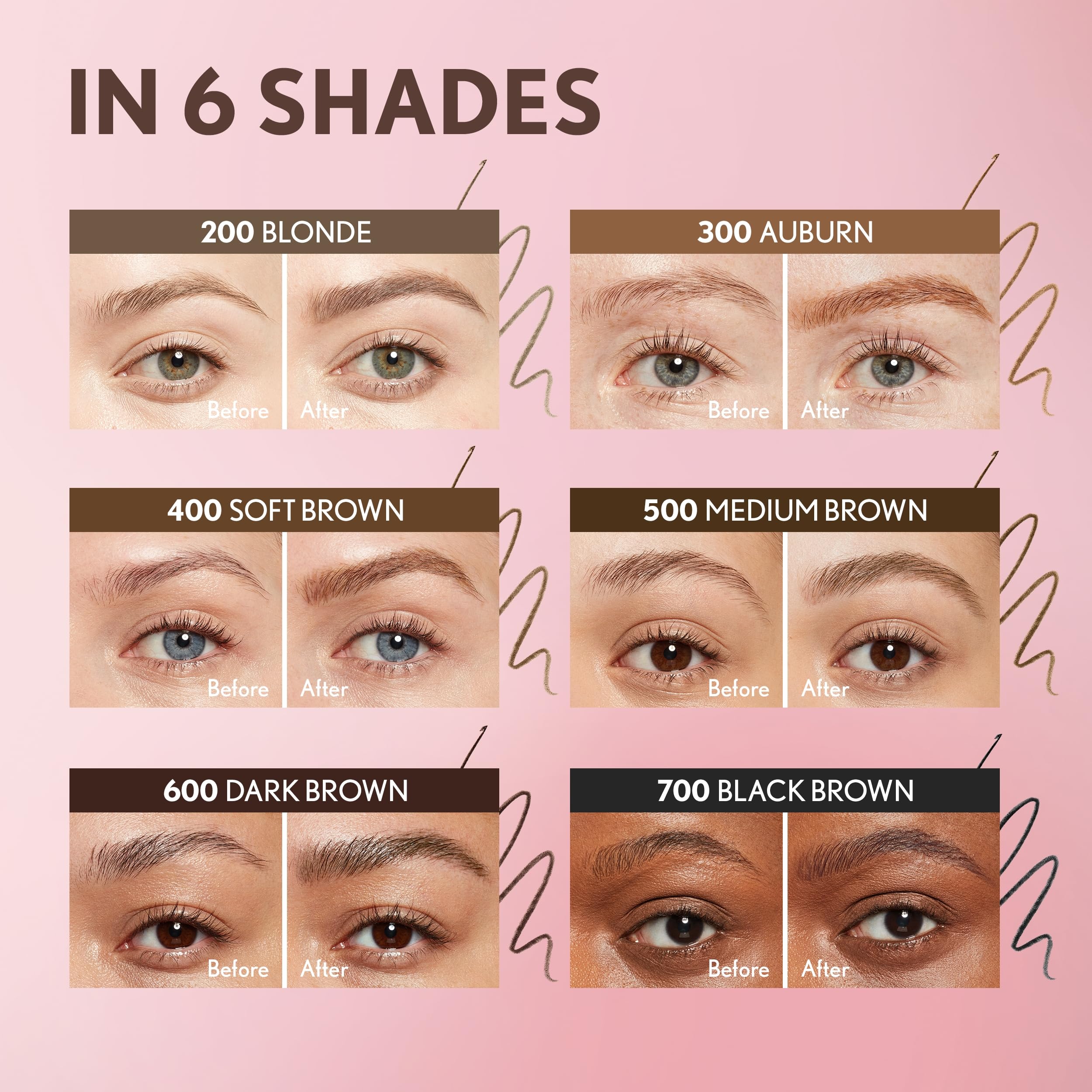 Covergirl vegan eyebrow pencil showing the built-in soft spoolie brush end.