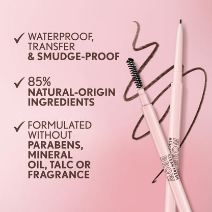 Covergirl Clean Fresh Brow Nano pencil cap off showing both the tip and spoolie.