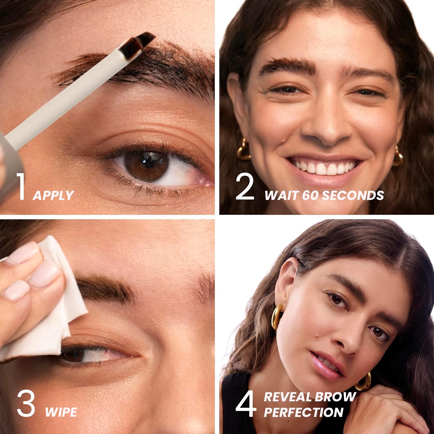 Wonderskin waterproof brow tint in Dark Brunette shade swatch