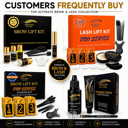 Premium imported eyebrow grooming kit containing lash lift and brow lamination tools