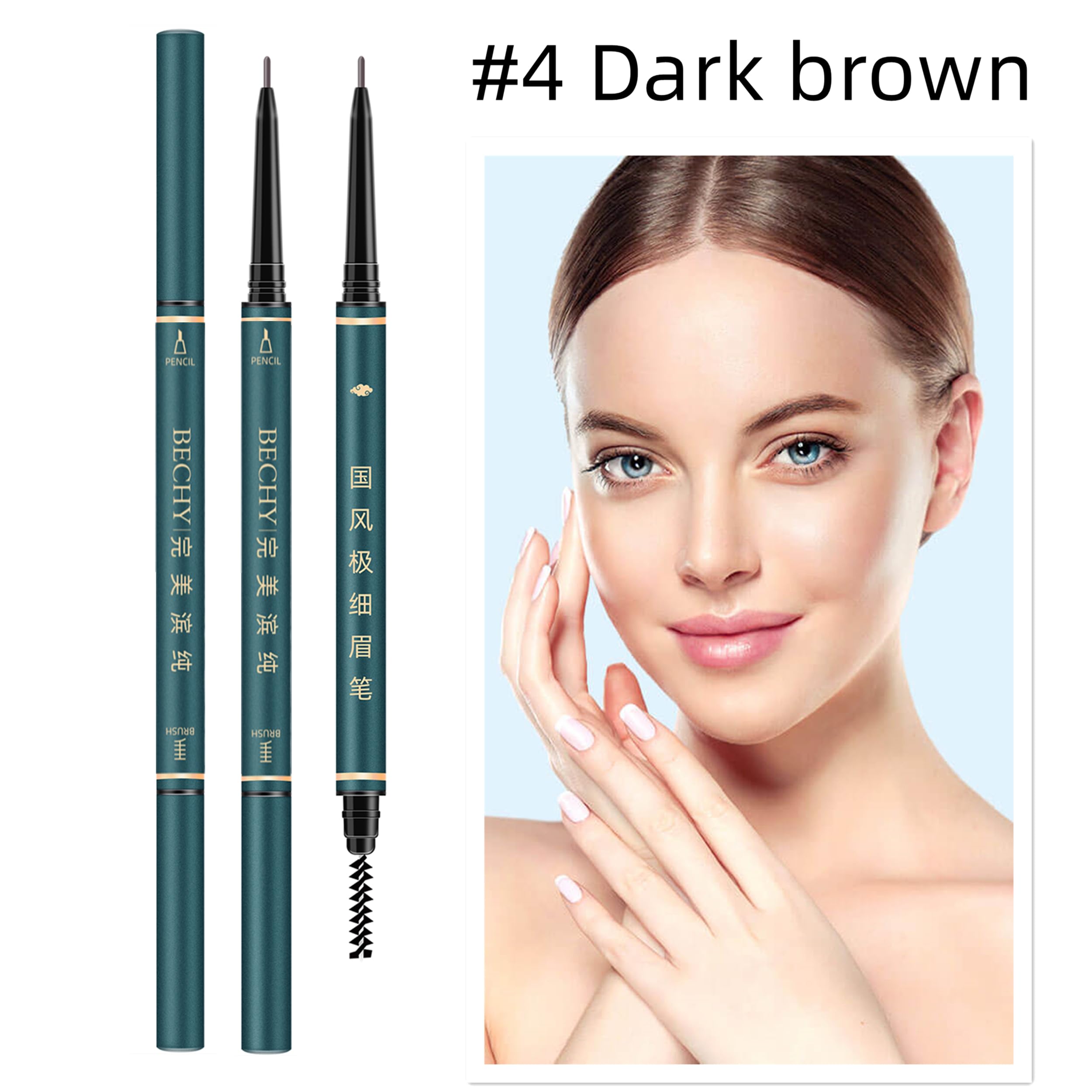 BECHY mechanical brow pencil showing the ultra fine 1.5mm tip precision detailing.