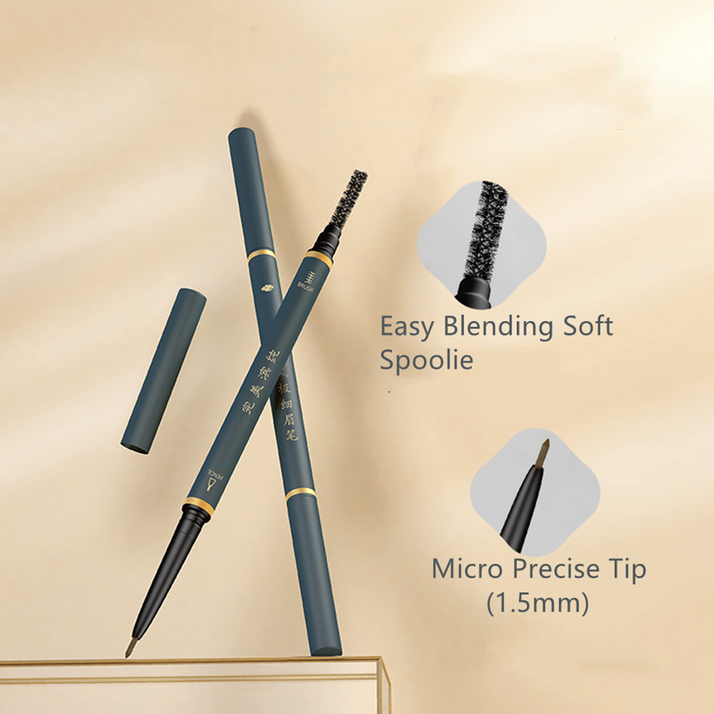 Complete three piece BECHY professional brow kit featuring pencils and grooming razor.