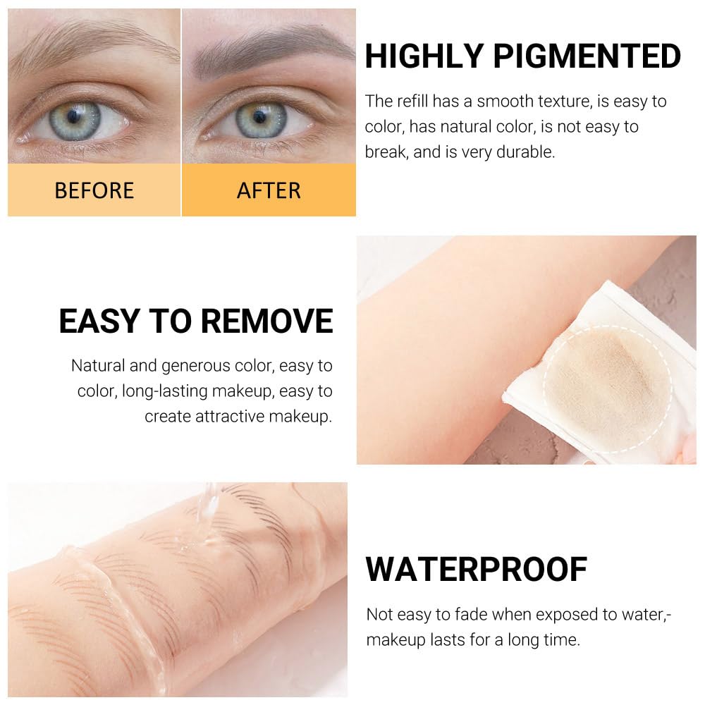 Sweat proof dark brown eye liner and brow pencils demonstrating smudge resistant quality