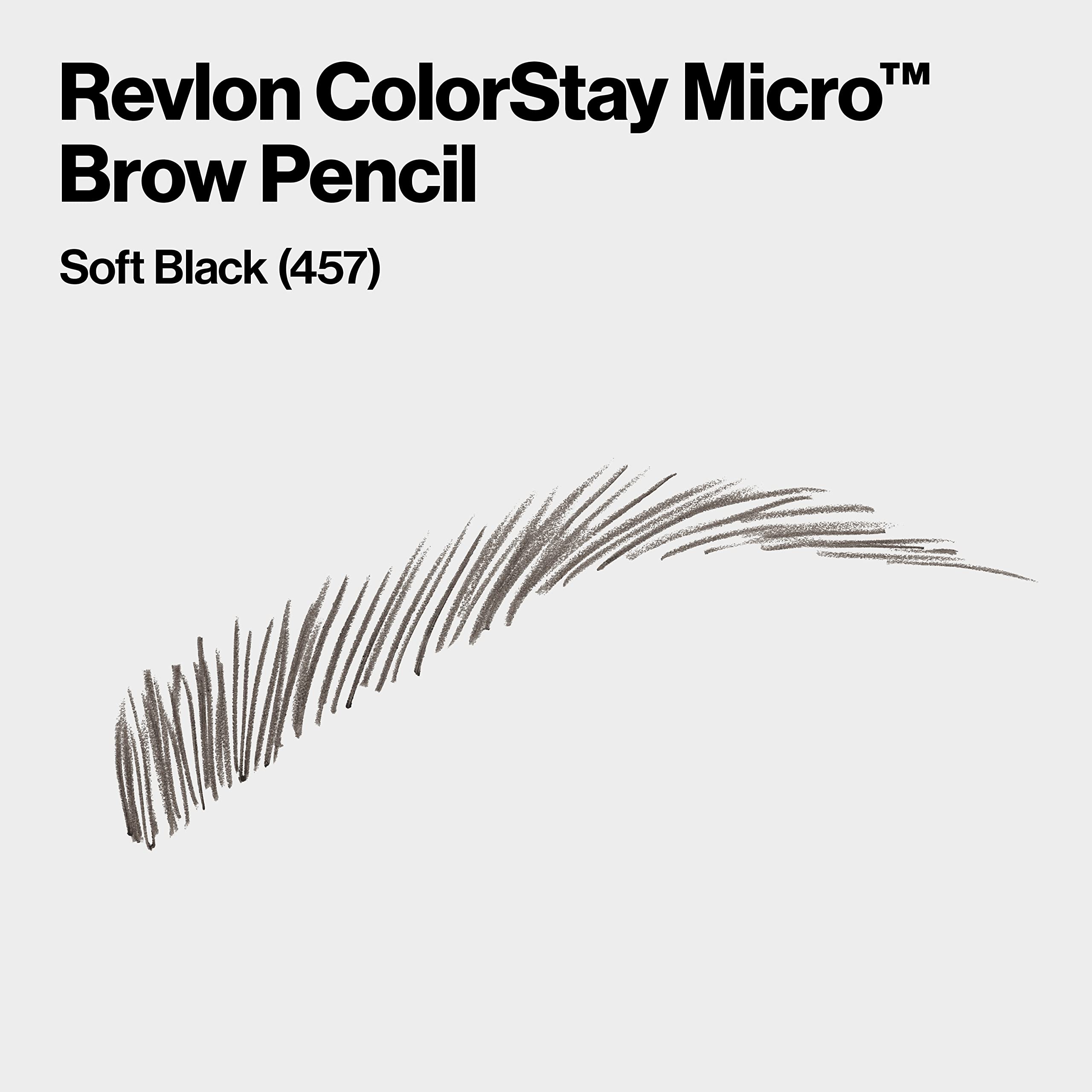 Revlon ultra-fine brow liner in 457 Soft Black shade.