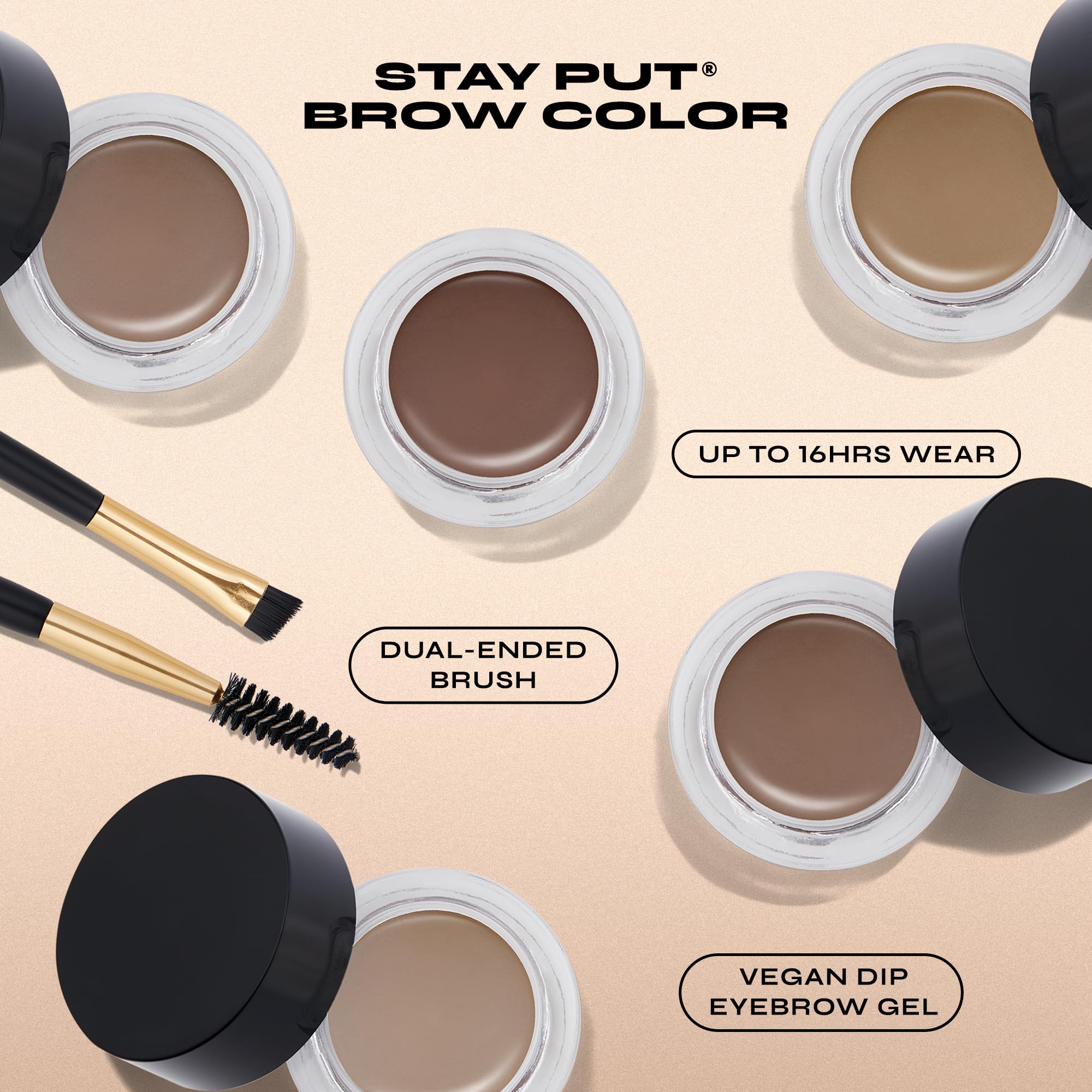 Close up of Milani Stay Put Brow Color creamy texture