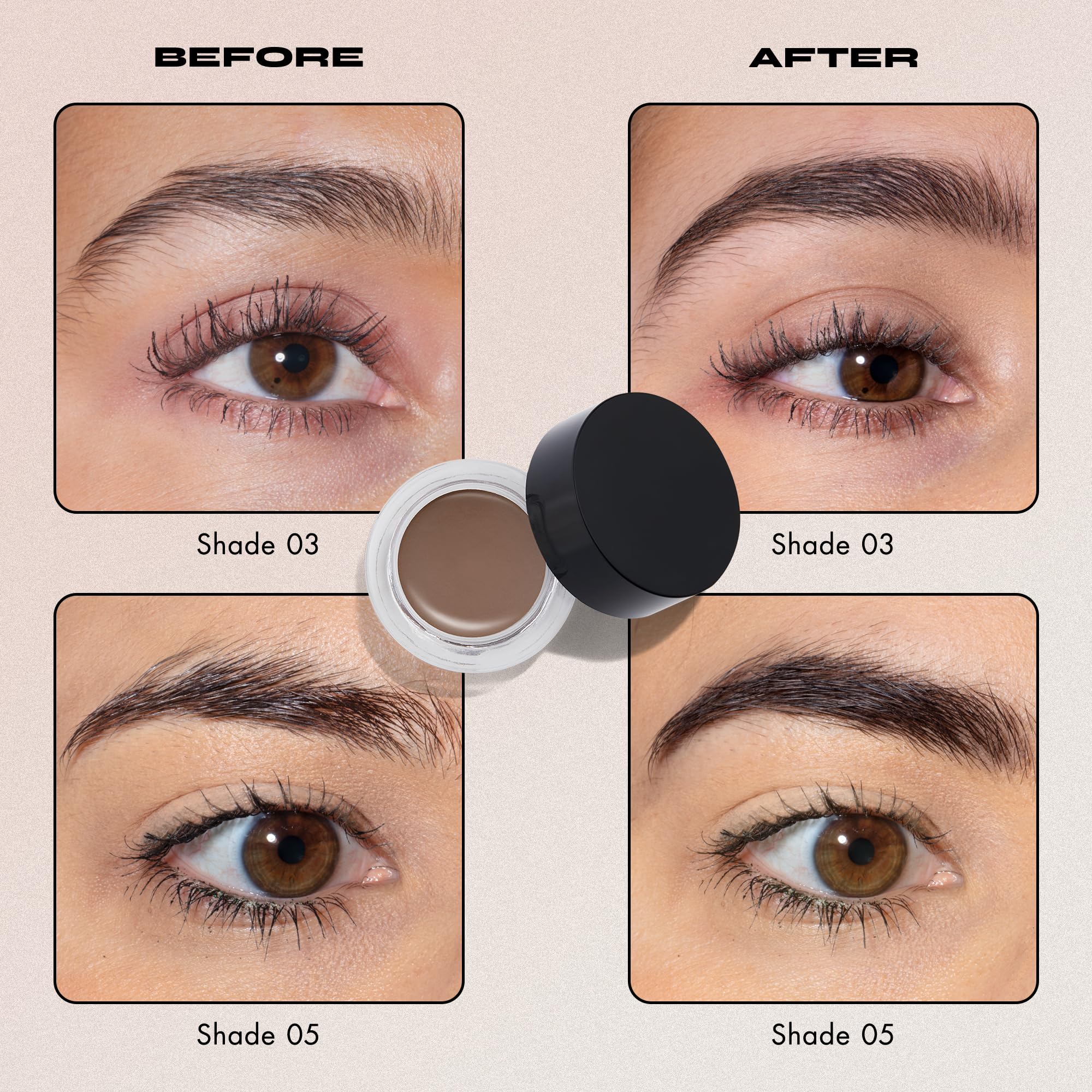 Milani Stay Put Brow Color Dark Brown swatch on skin