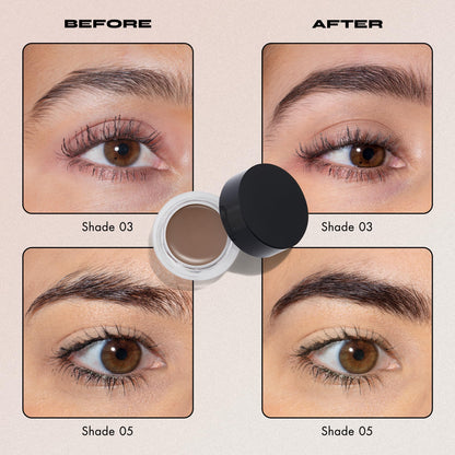 Milani Stay Put Brow Color Dark Brown swatch on skin