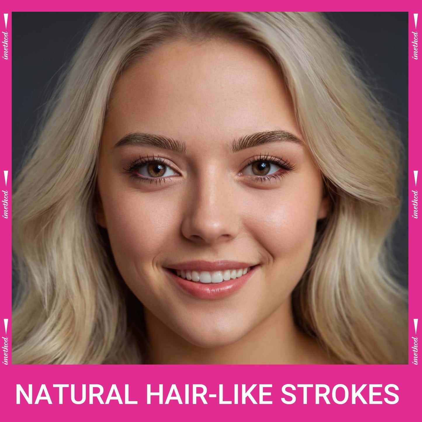 The precise brush tip of the iMethod microblading pencil highlighting ultra-fine lines.