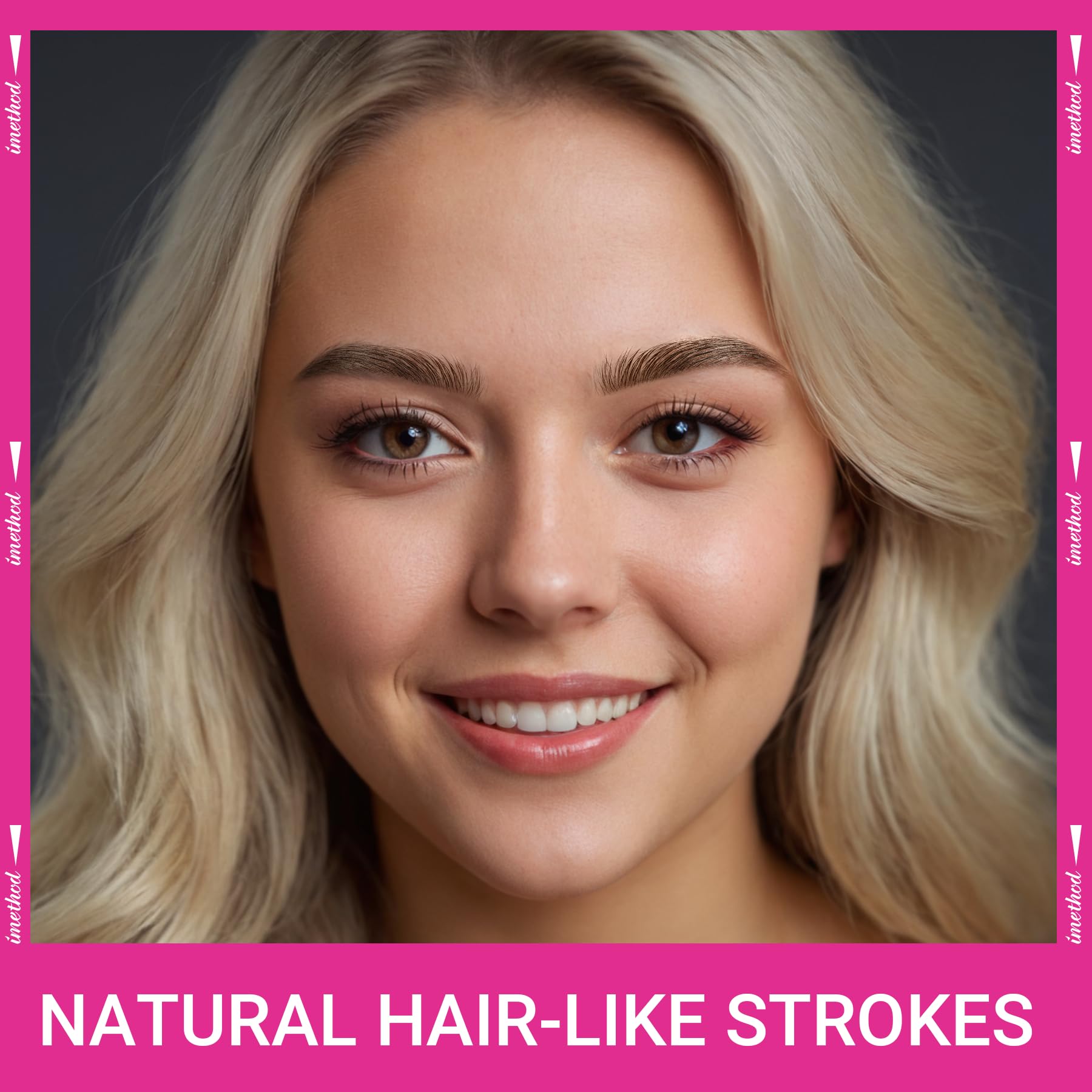 The precise brush tip of the iMethod microblading pencil highlighting ultra-fine lines.