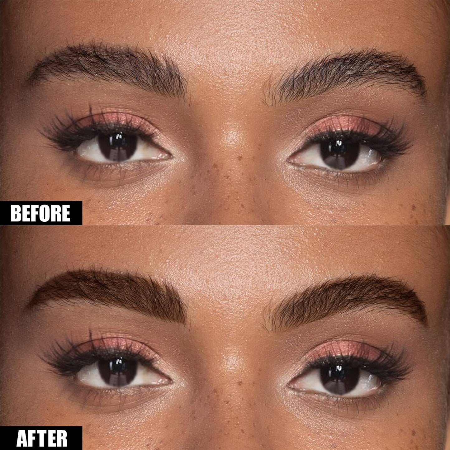 Semi permanent tattoo brow peel off tint gel drying on the eyebrows for a three day smudge proof look