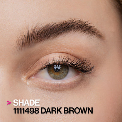 Side angle view of the compact Wet N Wild dark brown eyebrow makeup kit highlighting its purse friendly size.