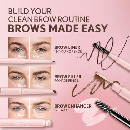 CoverGirl cosmetics clean fresh brow enhancer gel wax close up view