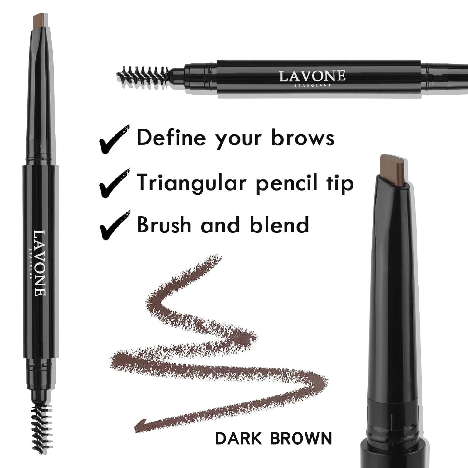 Lavone Brow Stamp Trio kit items laid out on clean surface