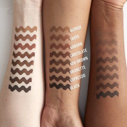 Vegan and cruelty free NYX fill and fluff brow pencil being opened.