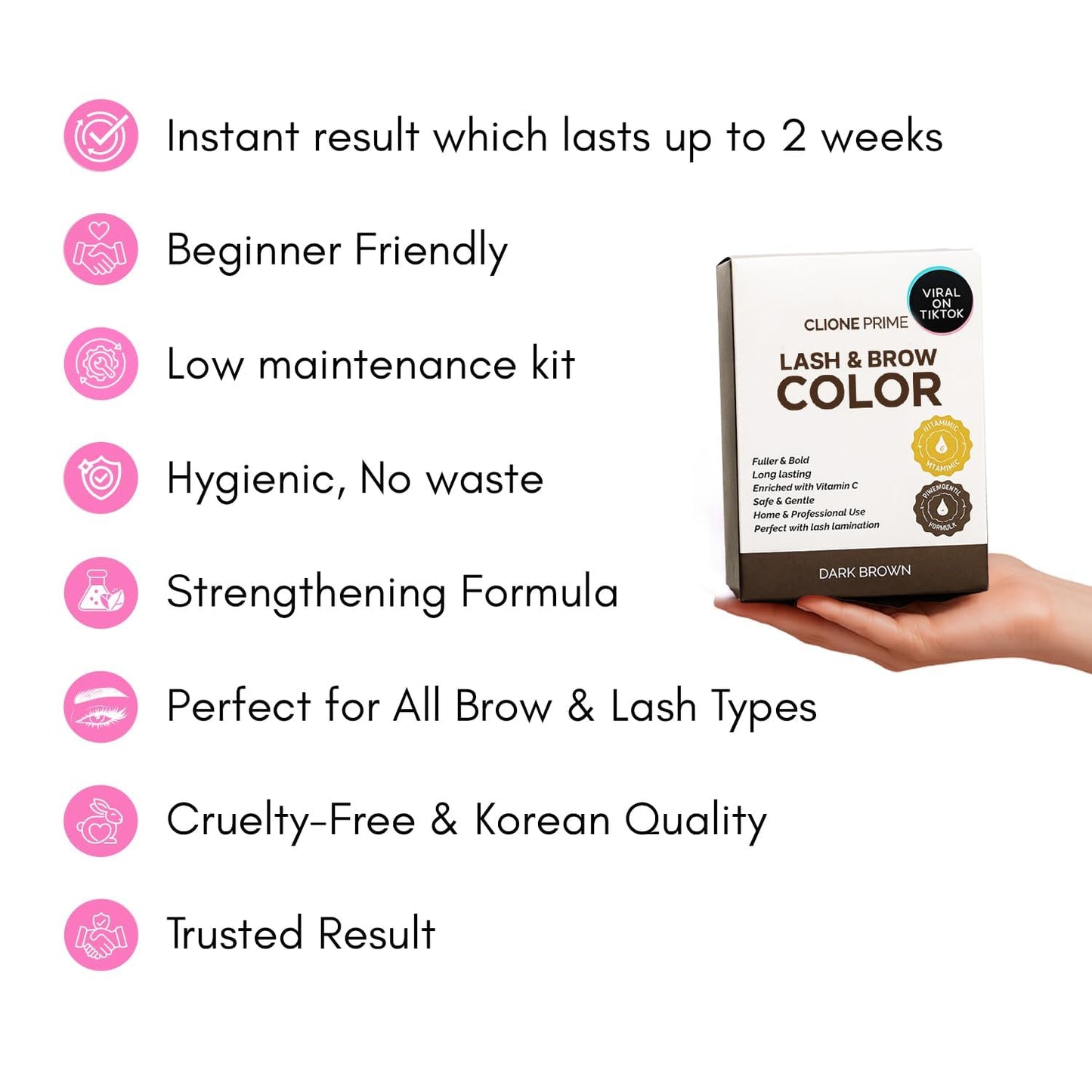 Vitamin C infused eyebrow color paste mixed in application bowl