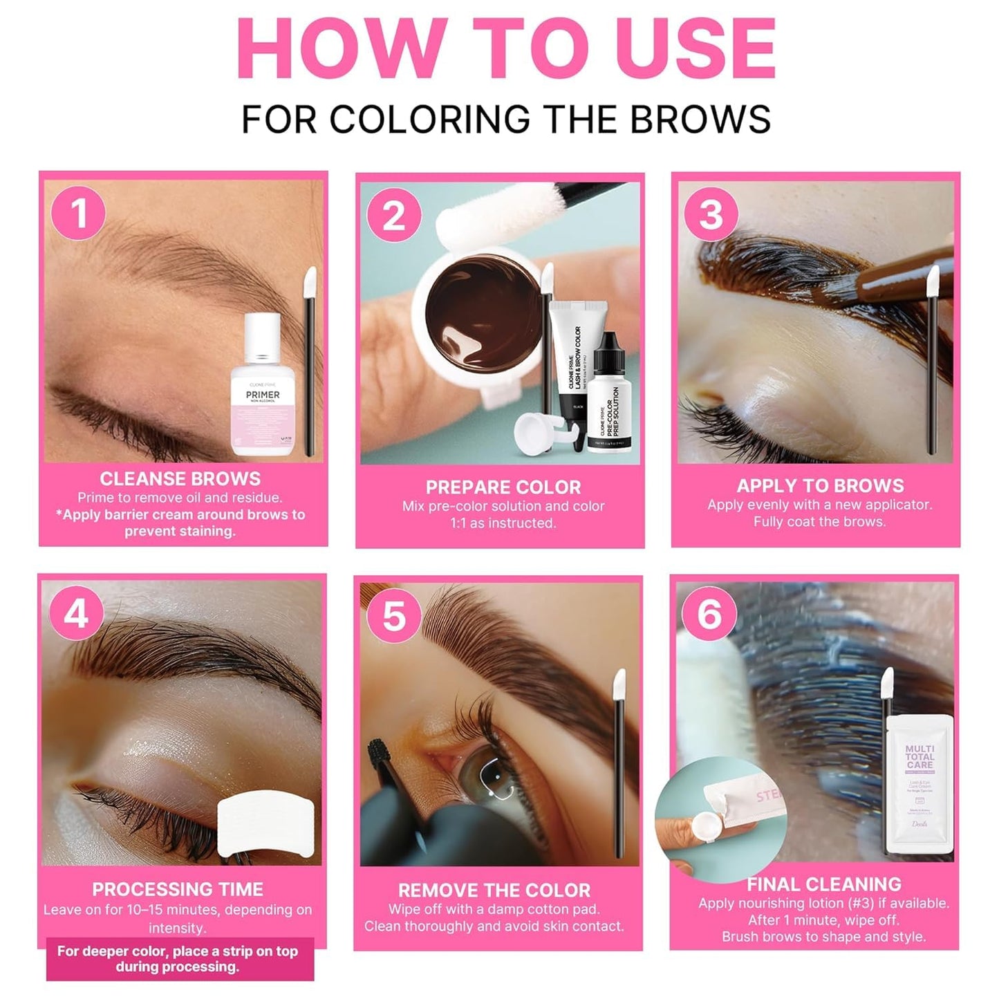 Clione Prime professional temporary eyelash dye tube close up
