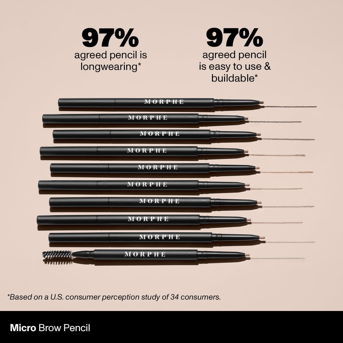 Authentic Morphe micro eyebrow pencil imported from the USA