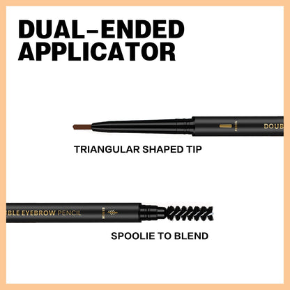 Close up of the high density spiral spoolie brush on the O'CHEAL dual ended eyebrow pen.