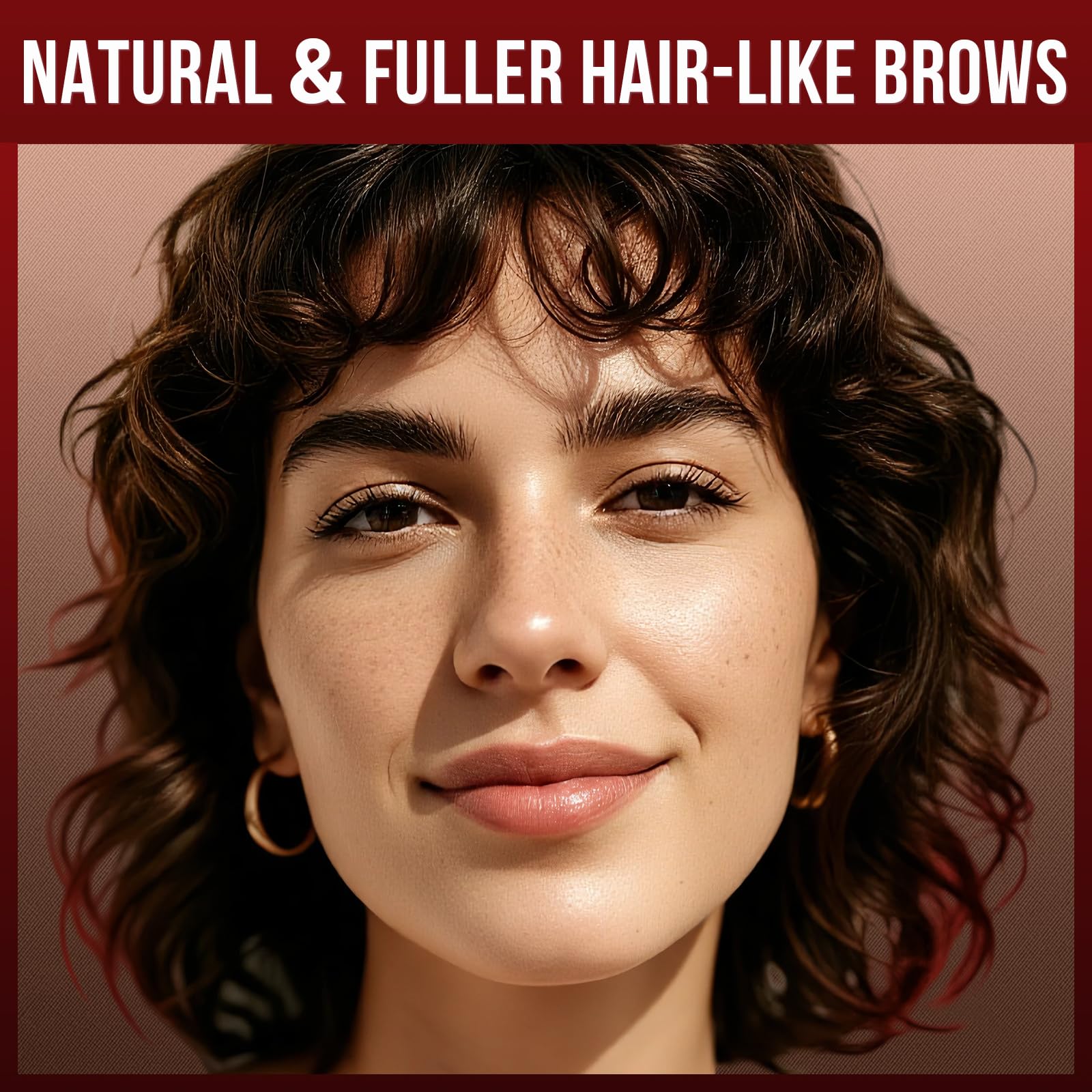 Vevivia eyebrow pencil for women displaying the built in curved blending brush end.