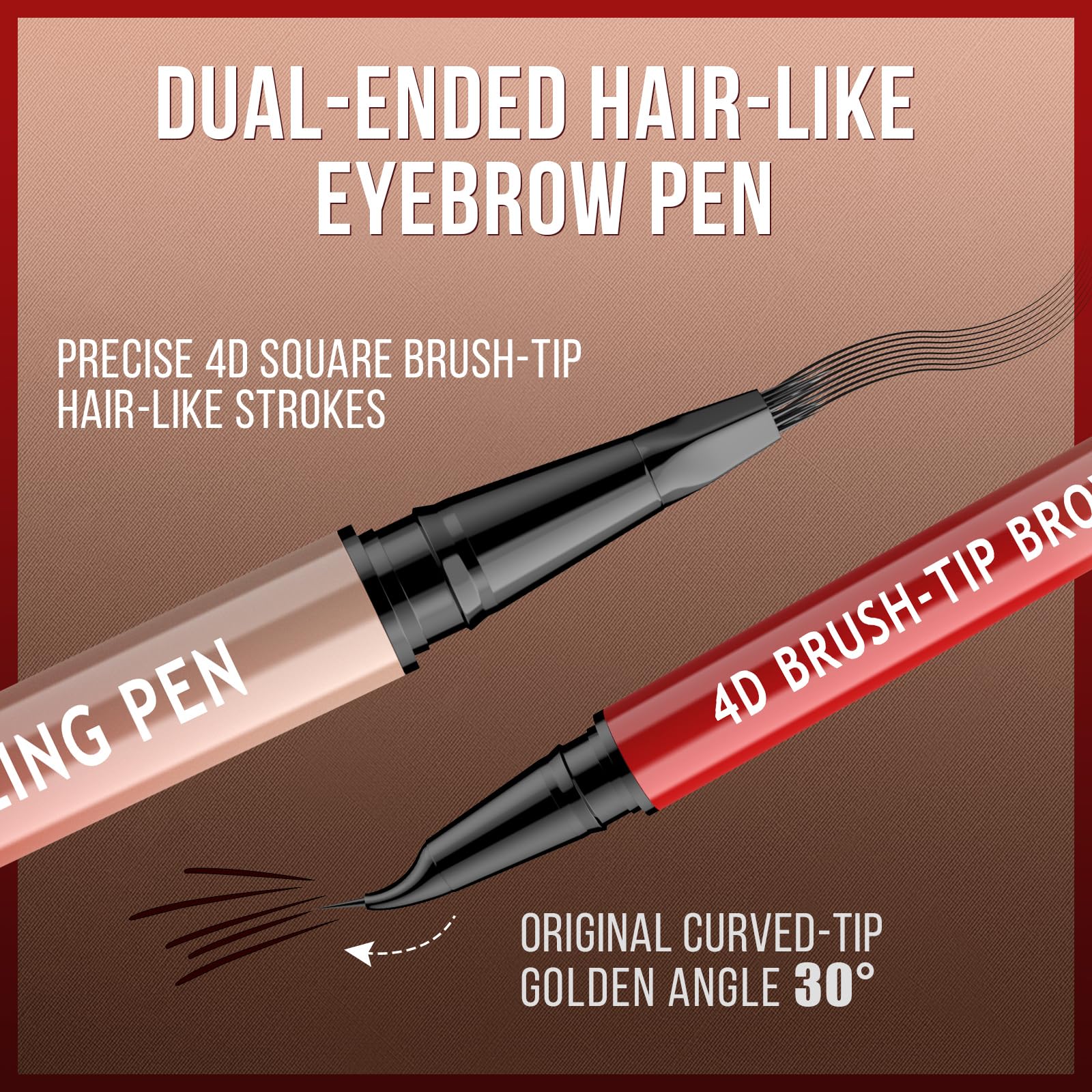 Authentic Vevivia liquid eyebrow makeup pen packaging demonstrating smudge proof formulation.