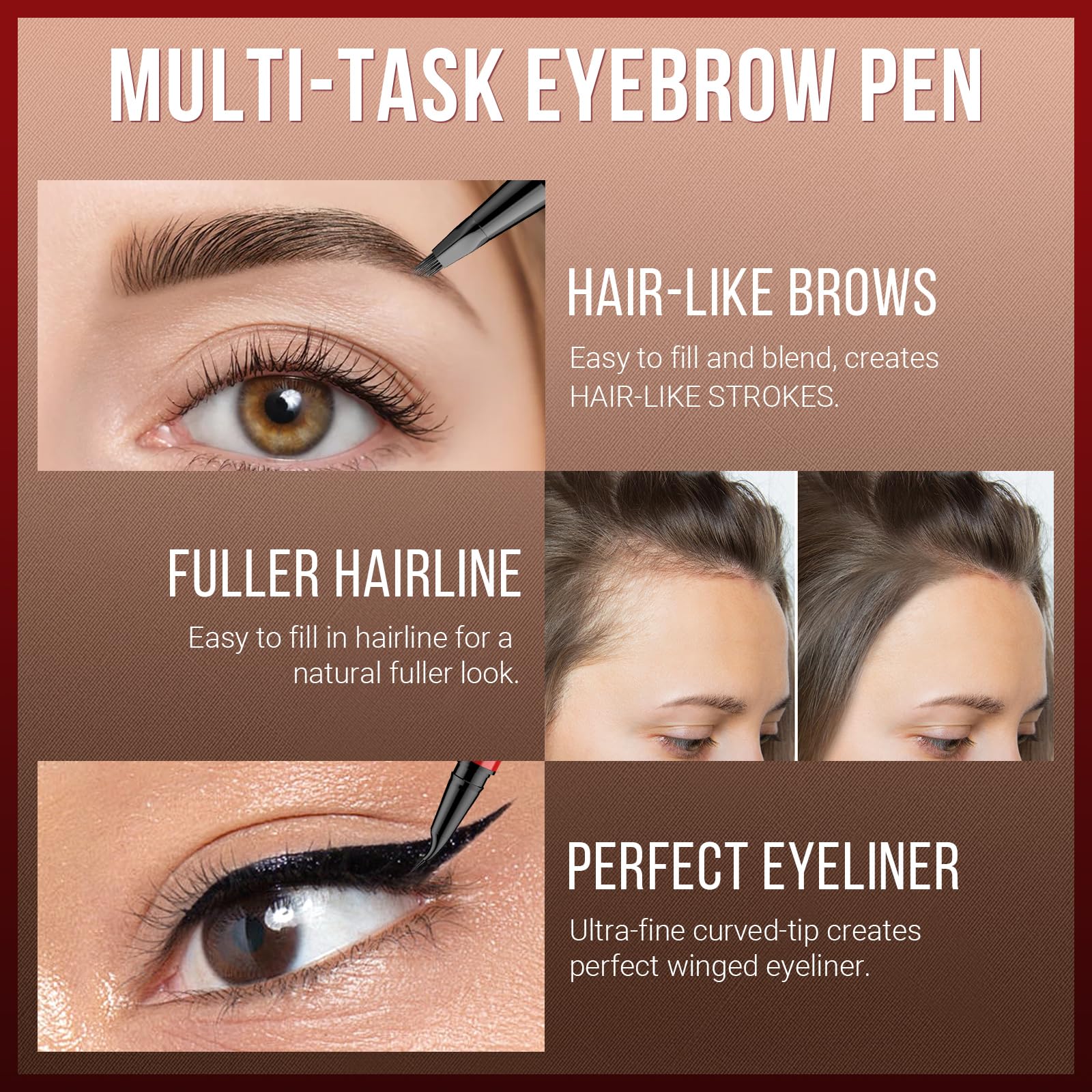 Vevivia Lighting microblading effect eyebrow pen demonstrating clean packaging and imported details.