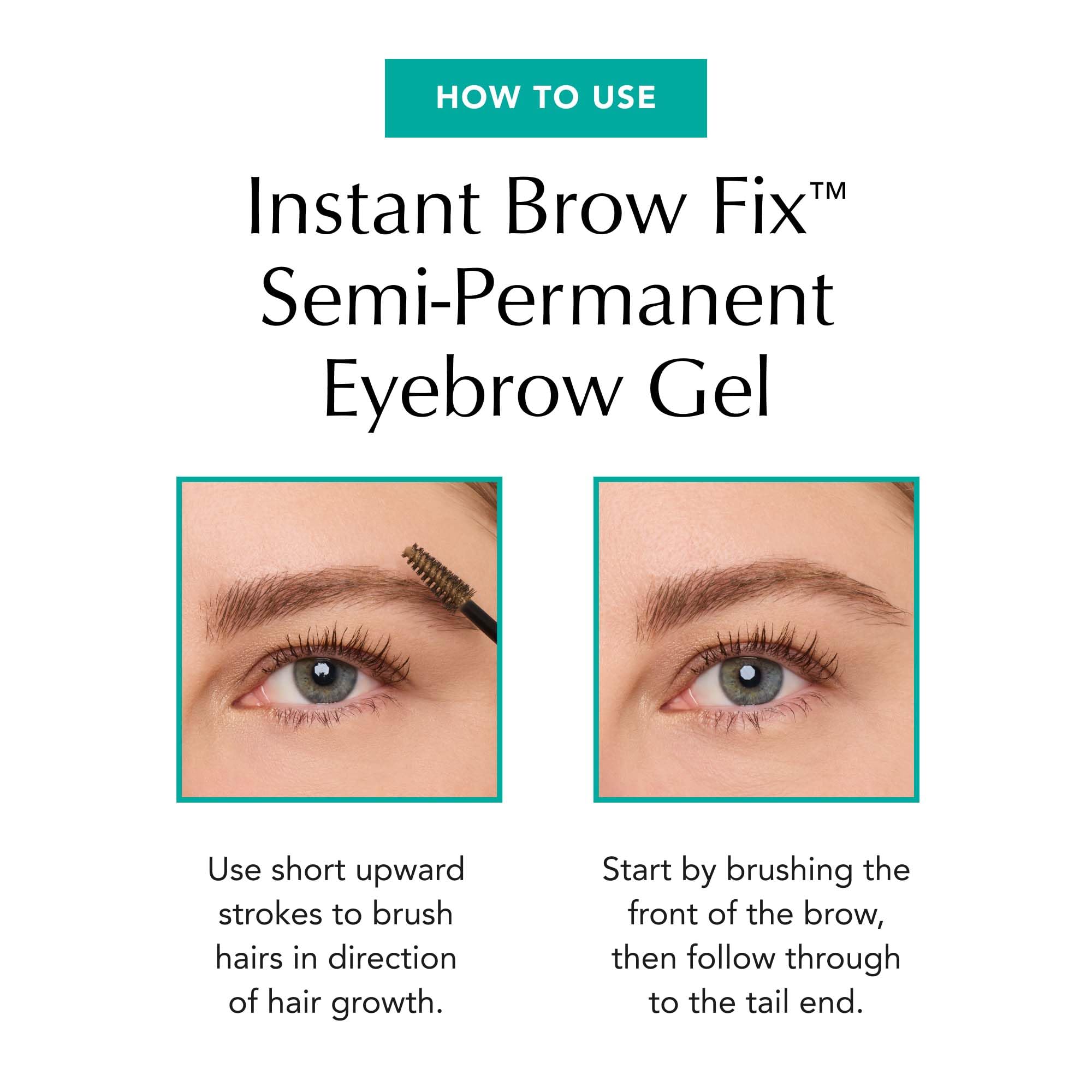 Thrive Causemetics vegan and cruelty free eyebrow gel packaging back label details