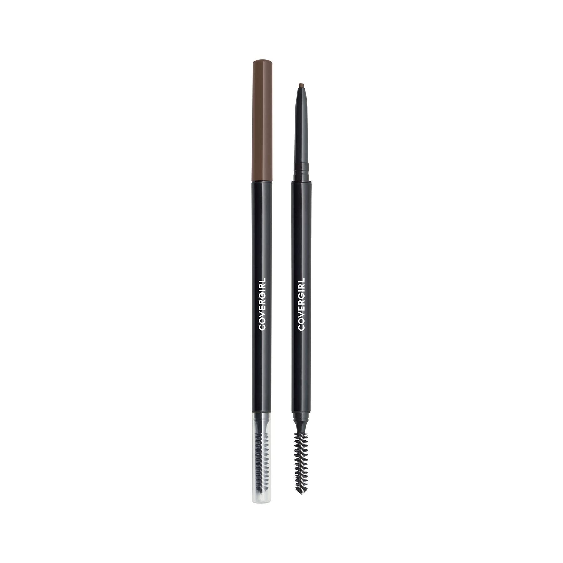 Close up of Covergirl Honey Brown brow pencil spoolie brush