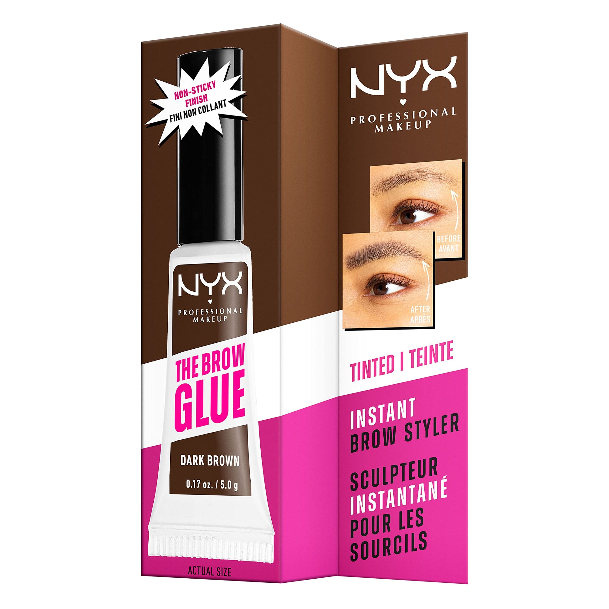 Imported NYX cosmetics eyebrow styling glue 5 grams tube display