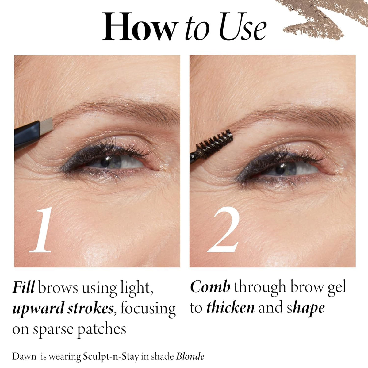 Laura Geller New York brow grooming duo for filling sparse eyebrows