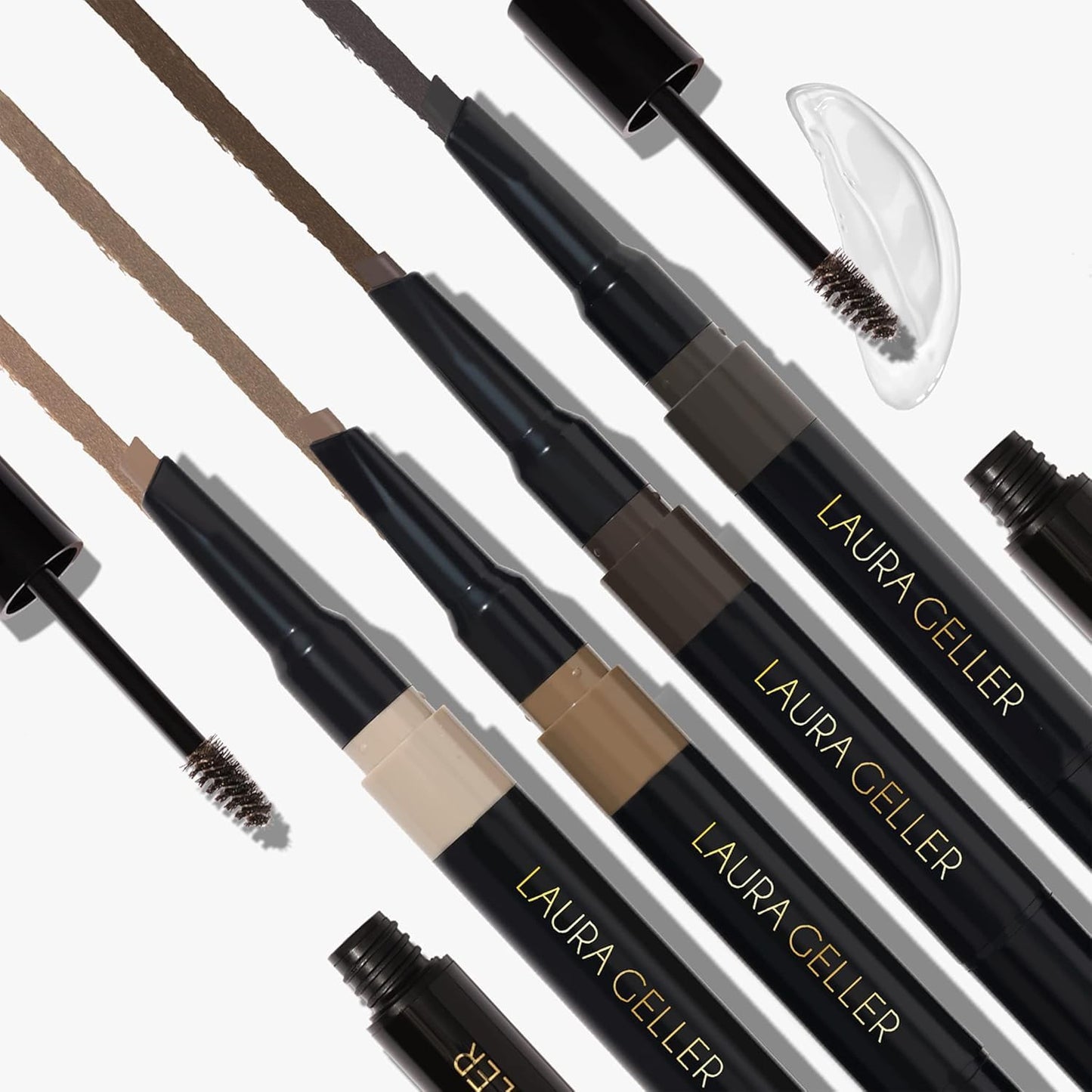 Smudge-proof and waterproof eyebrow pencil performance demonstration