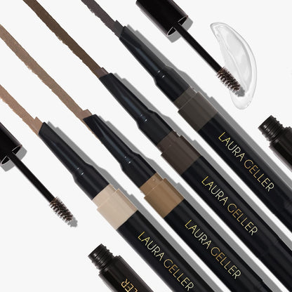 Smudge-proof and waterproof eyebrow pencil performance demonstration