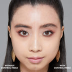 Close up of clear brow gel texture on skin