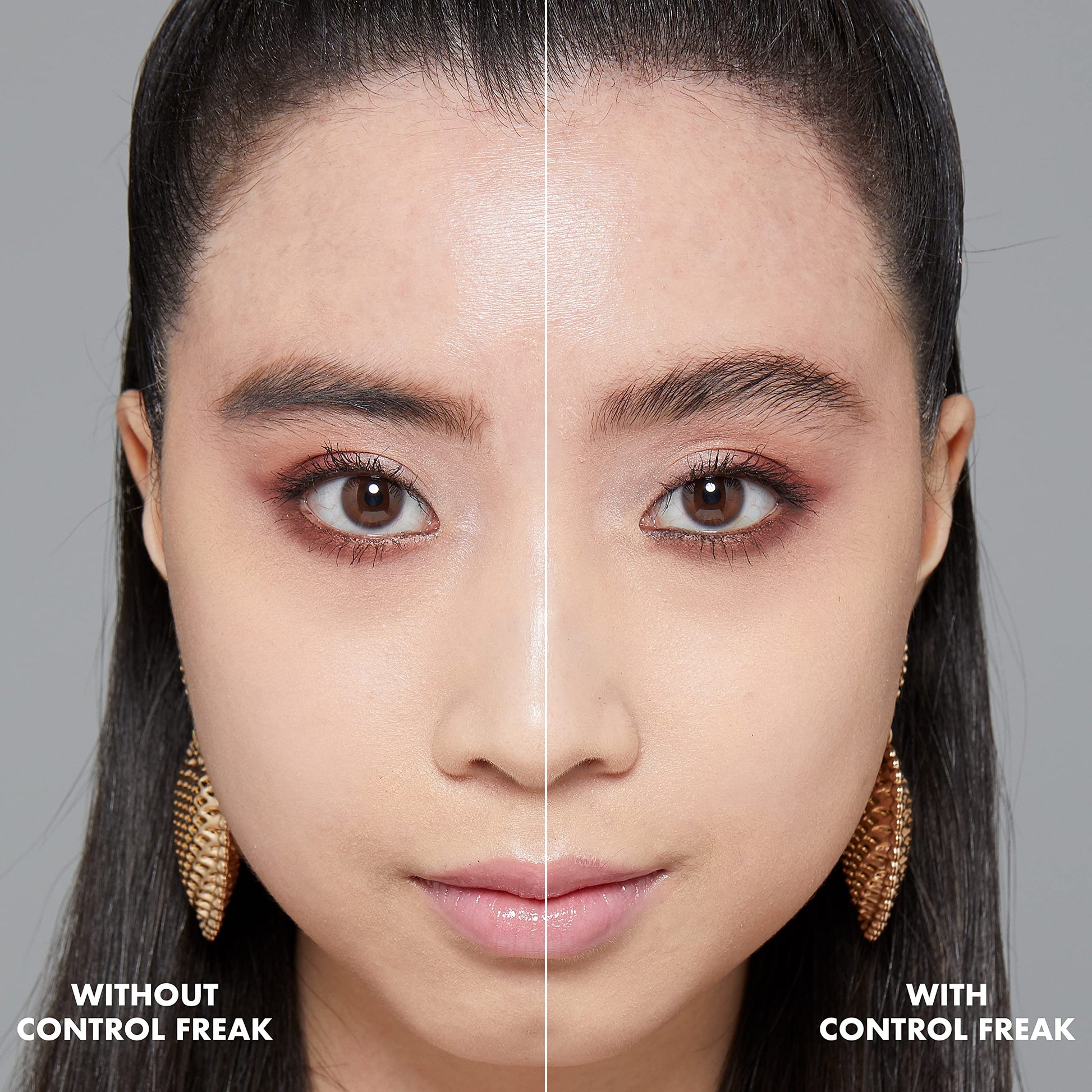 Close up of clear brow gel texture on skin