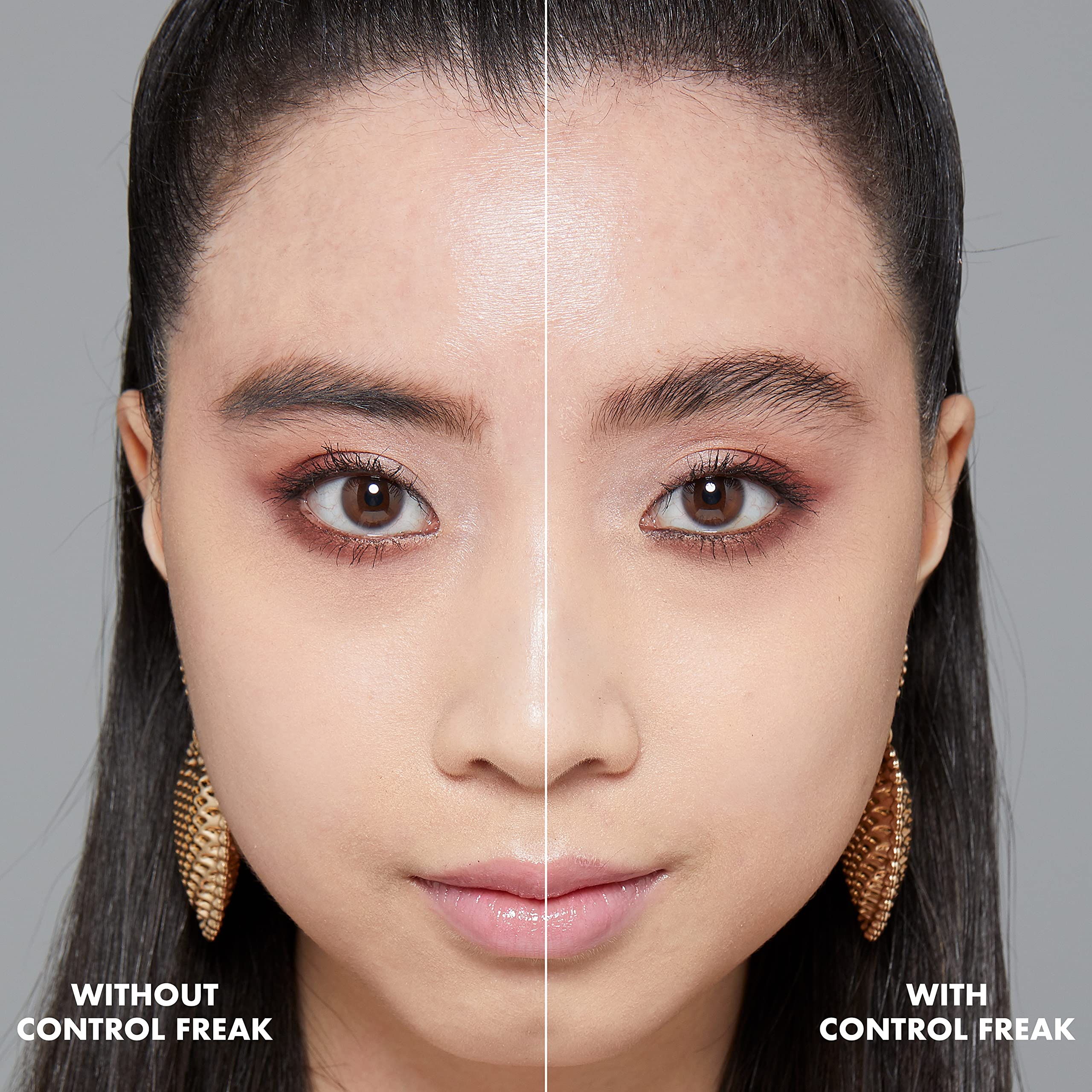 Close up of clear brow gel texture on skin