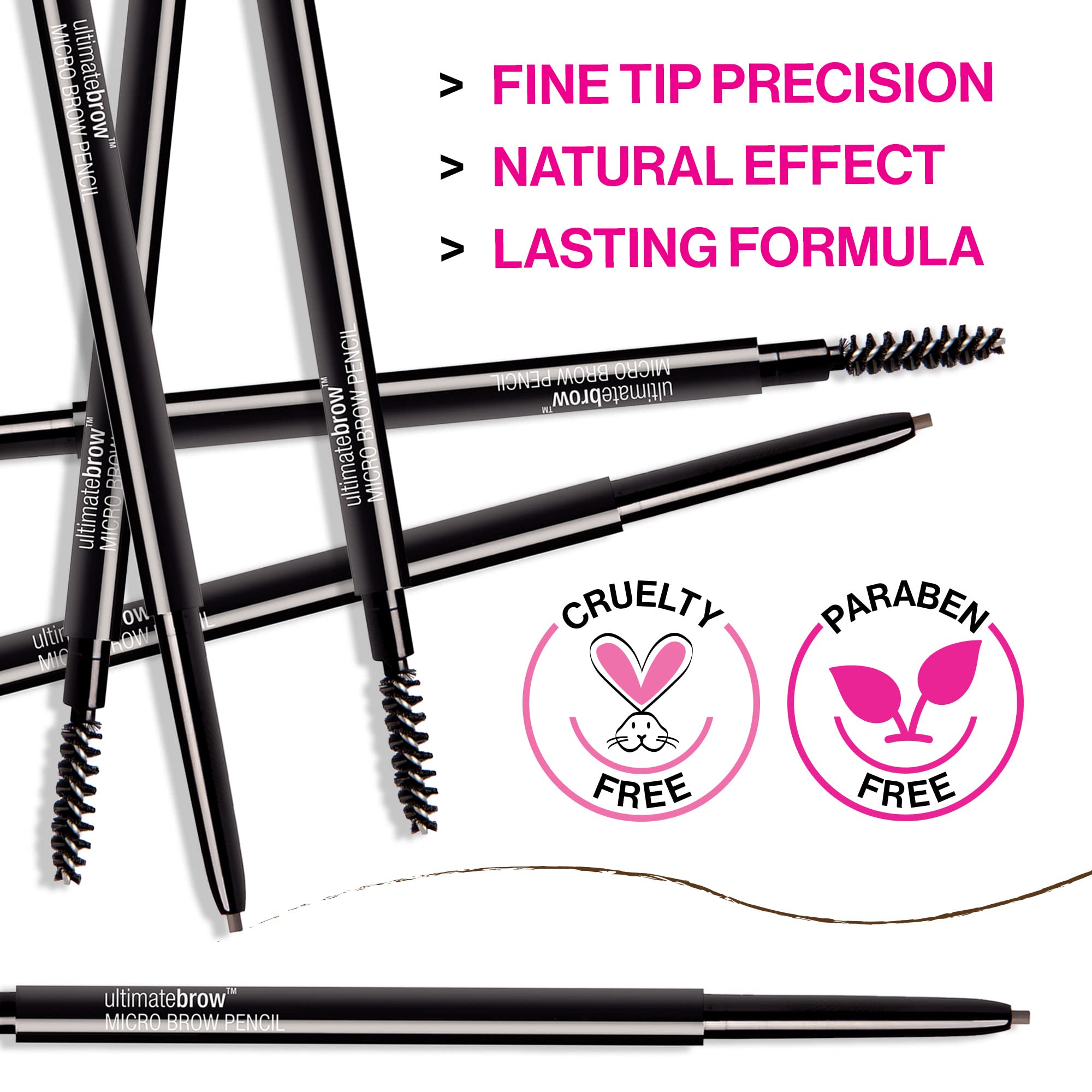 Wet n Wild micro brow pencil 1.5mm ultra fine tip detailing for precise hair-like strokes