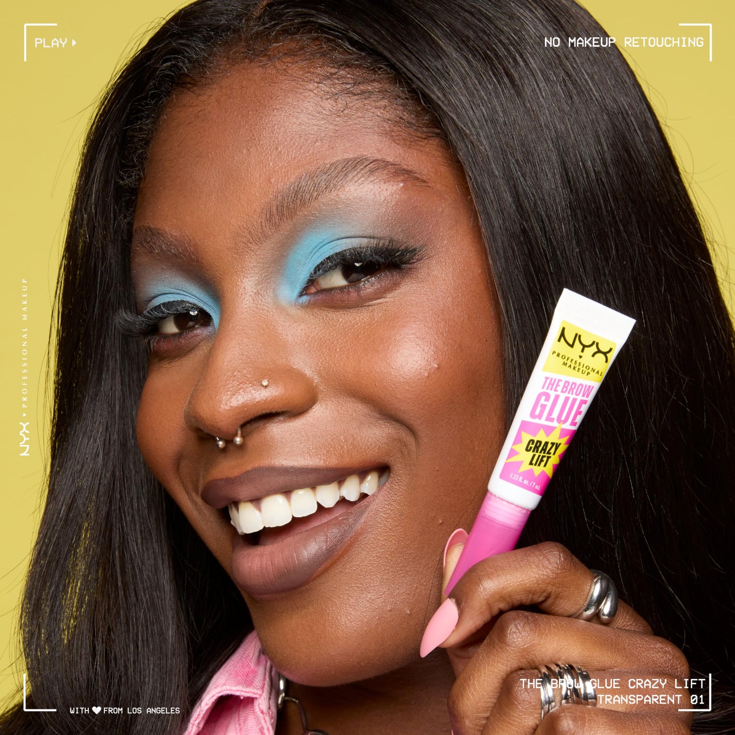 The professional eyebrow lifting gel tube standing upright showing the distinct branding artwork