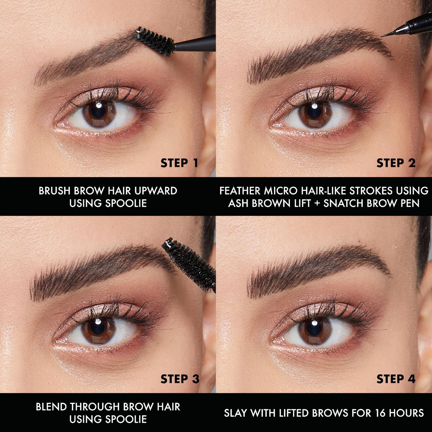 Side profile of the longwear eyebrow tint pen packaging highlighting the official shade label.