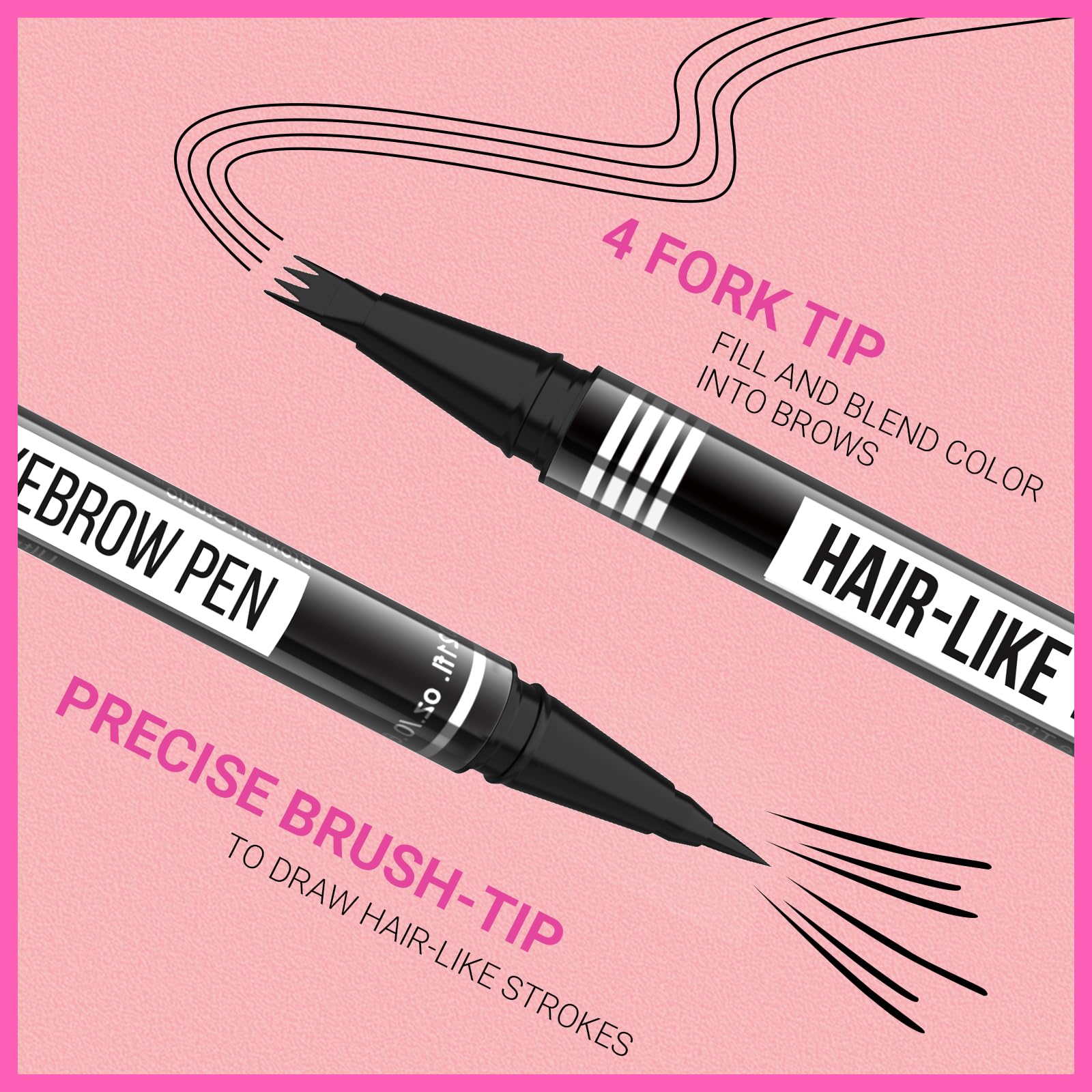 iMethod 2-in-1 eyebrow pen spoolie brush end view
