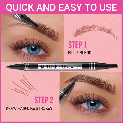 iMethod eyebrow pen waterproof and smudge-proof demonstration