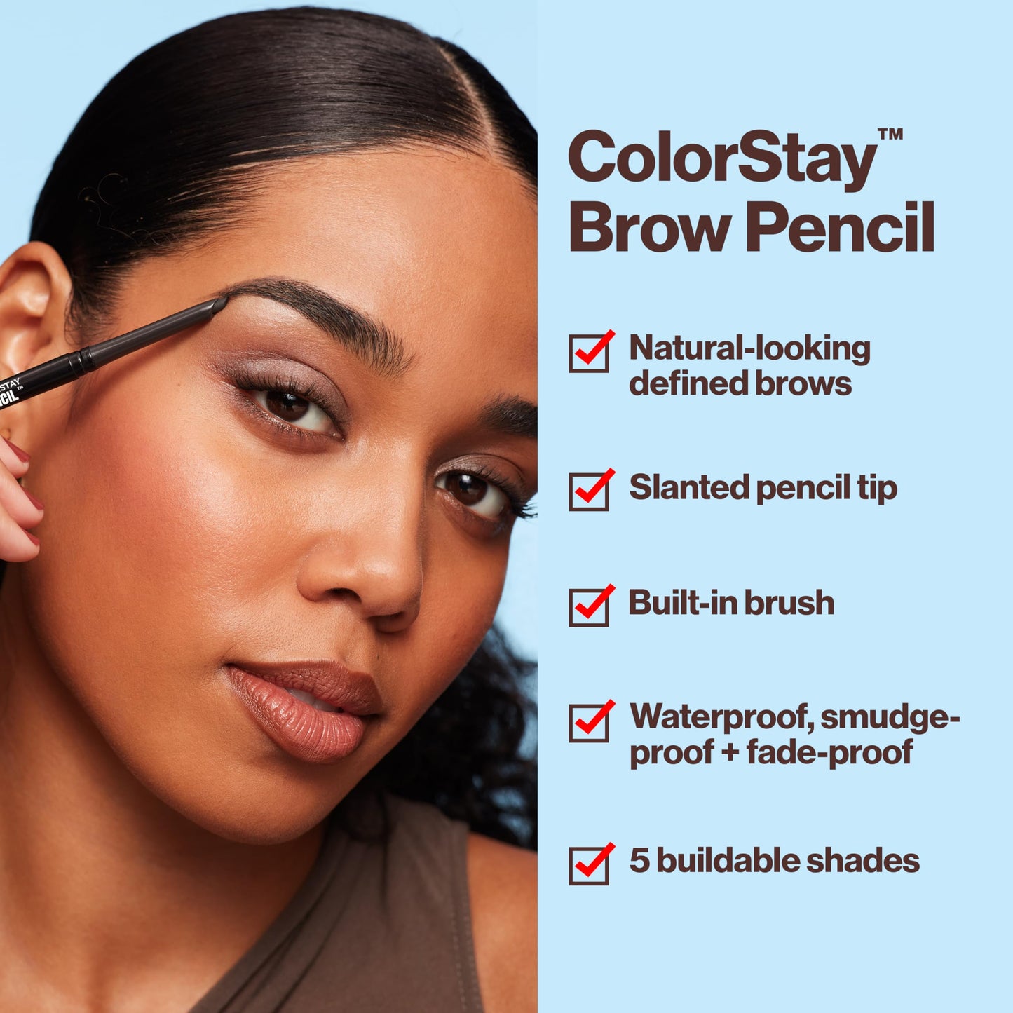 Revlon ColorStay Brow Pencil packaging and size