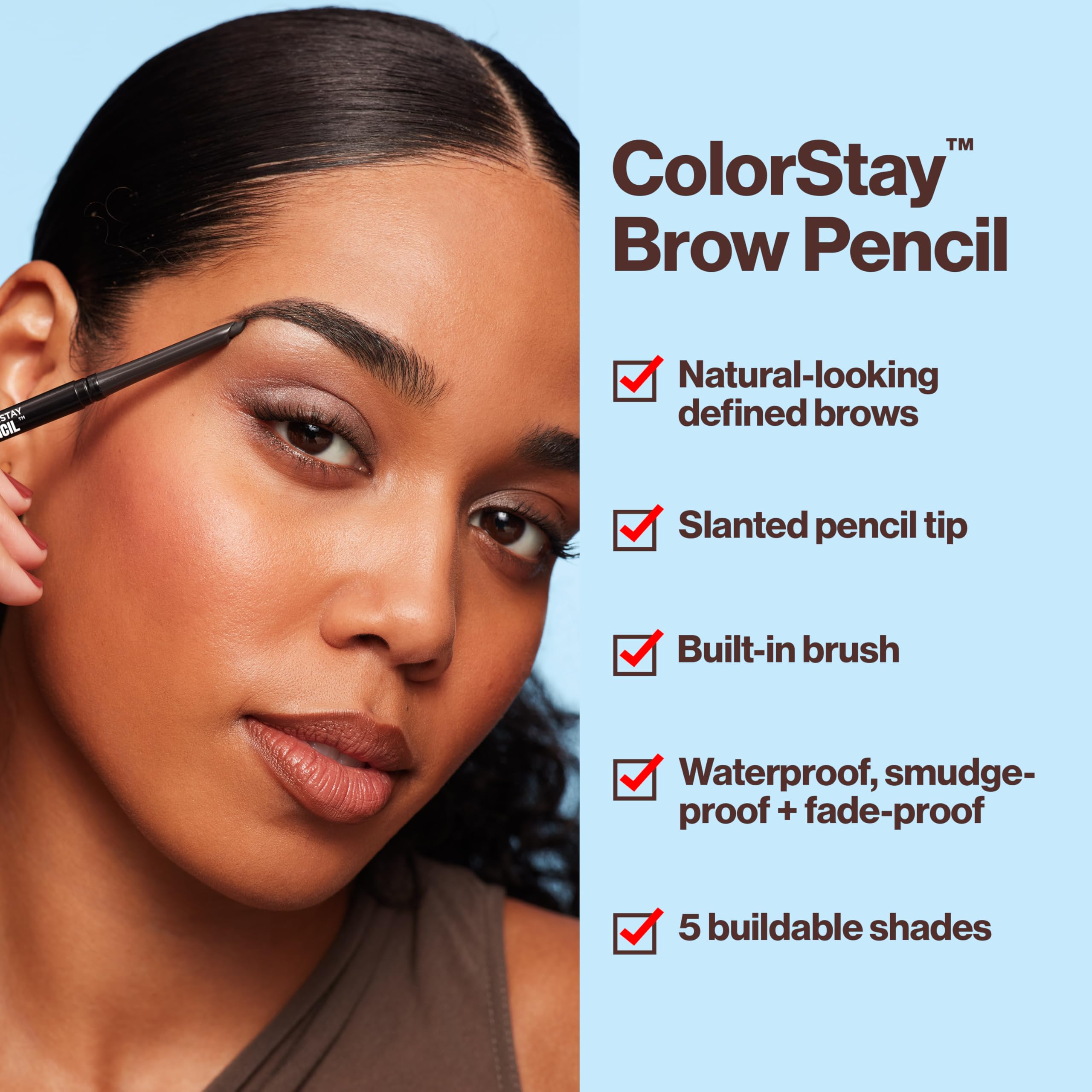 Revlon ColorStay Brow Pencil packaging and size